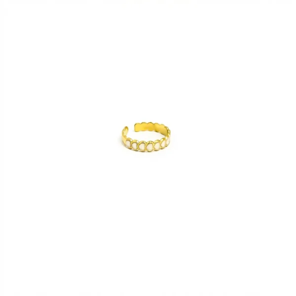 Open-End Ring for Women 18k Gold Plated Stainless Steel Oil Drop Stylish Design