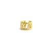 Irregular Fried Dough Twists Gold Plated Ring Ins Fashion Stainless Steel Geometric Women's Ring