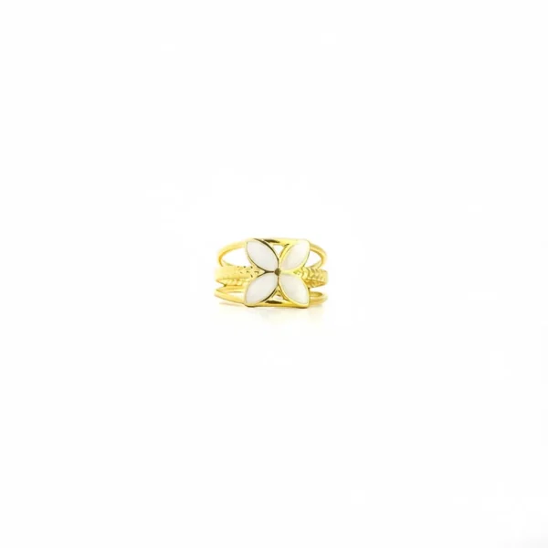 Open-End Ring for Women 18k Gold Plated Stainless Steel Oil Drop Stylish Design