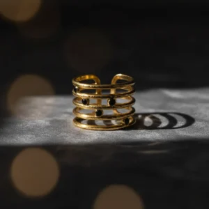 Oil Drip Index Finger Ring Stainless Steel Adjustable Opening Ring