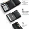 The Meridian Pop-Up Trifold | RFID-Blocking Microfiber Wallet Carbon Fiber