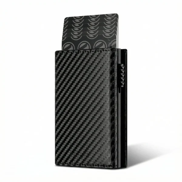 The Meridian Pop-Up Trifold | RFID-Blocking Microfiber Wallet Carbon Fiber