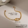 Gold Punk Geometric Double-Layer Bracelet
