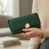 Ladies Wallet Slim Cardholder and Long Length Purse with Portable Feature New Design Pure Color for Women Western Purse