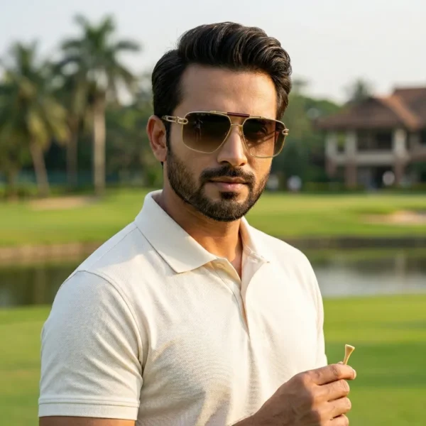 Partagas Retro Designer Square Metal Frame UV400 Protection Shades Sun Glasses Sunglasses for Men