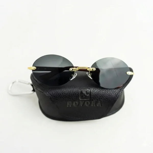 Luxury Design Rimless Oval Women's Sunglasses Decoration UV Protection