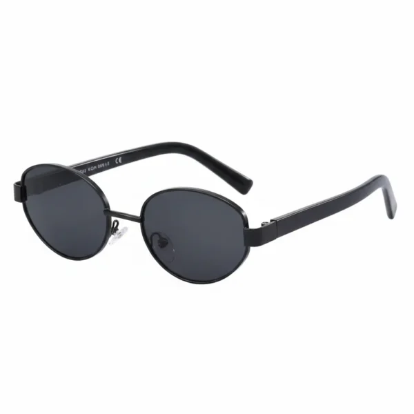 Vintage Small Oval CP Frame Gold Retro Metal Durable Women Sunglasses