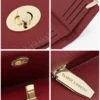 Short Women's Premium PU Leather Wallet Internet Celebrity Style Fashion Open Closure Polyester Lining Portable