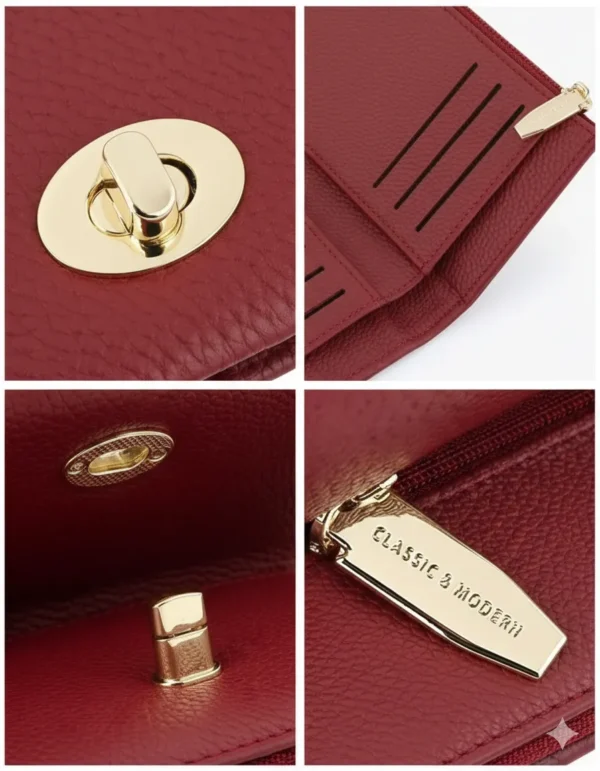 Short Women's Premium PU Leather Wallet Internet Celebrity Style Fashion Open Closure Polyester Lining Portable