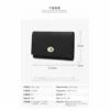 Short Women's Premium PU Leather Wallet Internet Celebrity Style Fashion Open Closure Polyester Lining Portable (Black)