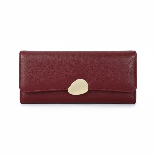 Elegant Slim Long Wallet – Premium PU Leather Purse for Women