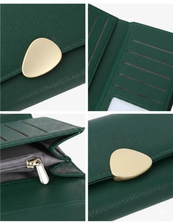 Ladies Wallet Slim Cardholder and Long Length Purse with Portable Feature New Design Pure Color for Women Western Purse