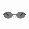 Luxury Design Rimless Oval Women's Sunglasses Decoration UV Protection