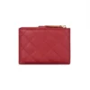Elegant Quilted Slim Short Wallet for Women – Waterproof PU Leather Card Holder| (RED)
