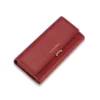 Classic & Modern Women's Large Capacity PU Leather Wallet (RED)