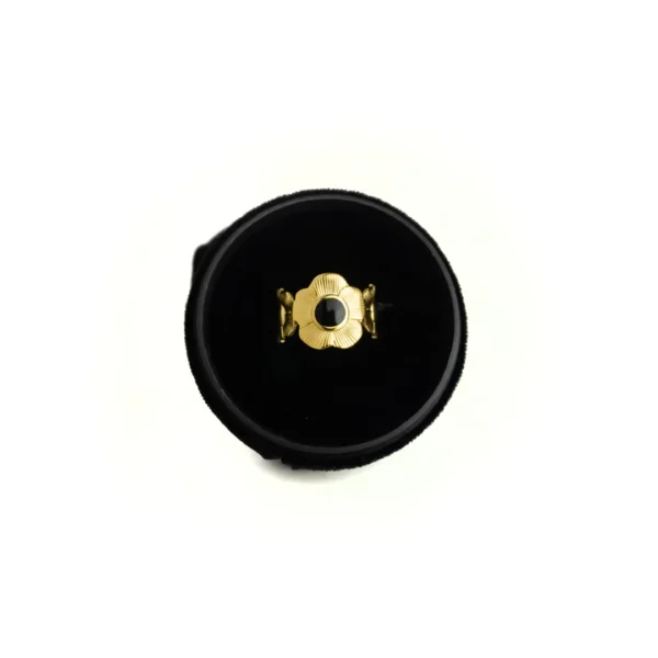 18K Gold Plated Waterproof Stainless Steel Flower Ring