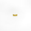 Gold Stainless Steel Rhinestone Crown Open Ring for Women