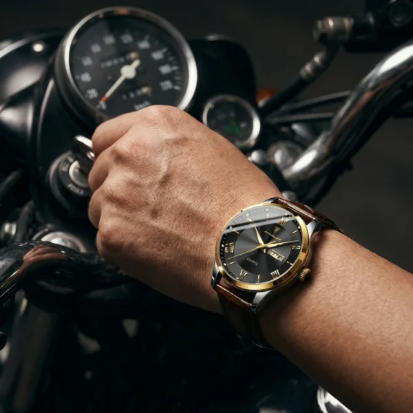 Poedagar 978 Original Men Watch Luminous Waterproof Leather