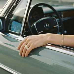 Adjustable 14K Gold Plated Drop Glaze Ring in Luxury Box