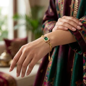 Women's Stainless Steel Jewelry Set 18K Gold plated bracelet