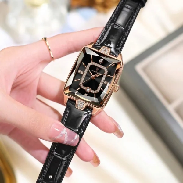 Poedagar Original Crystal Square Luxury Quartz Watch