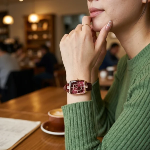 Poedagar Original Crystal Square Luxury Quartz Watch