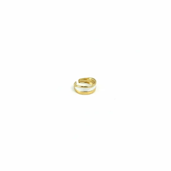 Adjustable 14K Gold Plated Drop Glaze Ring in Luxury Box