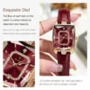 Poedagar Original Crystal Square Luxury Quartz Watch