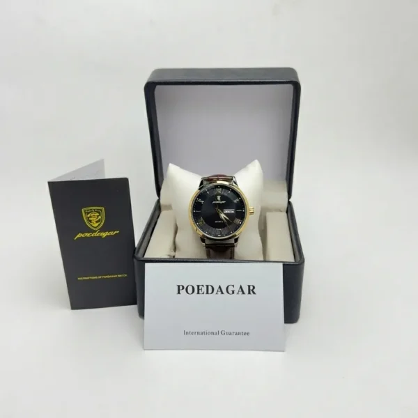Poedagar 978 Original Men Watch Luminous Waterproof Leather