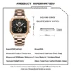 Poedagar 628 Original Men Watch Stainless Square Waterproof Quartz
