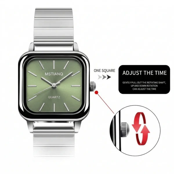 MSTAINQ MQ008 Luxury Square Ladies Quartz Watch