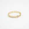 Elegant 18K Gold Plated Bangle with Crystal