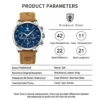 Poedagar Original Men Watch Leather Quartz Chronograph Waterproof