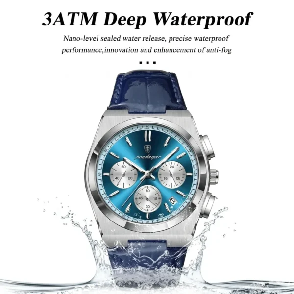 Poedagar Original Men Watch Waterproof Luminous Quartz Style