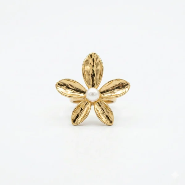 18K Gold Plated Pearl Flower Studs with Novora Gift Box