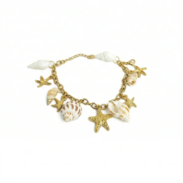 Women’s Starfish & Shell Charm Bracelet with Luxury Gift Box