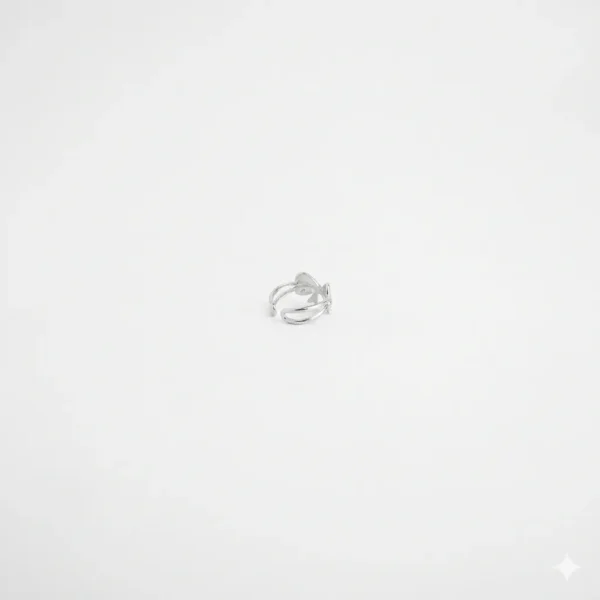 Elegant Non-Tarnish Silver Bow Ring