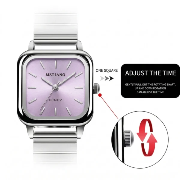 MSTAINQ MQ008 Luxury Square Ladies Quartz Watch