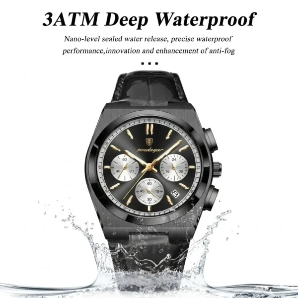 Poedagar Original Men Watch Quartz Waterproof Luminous