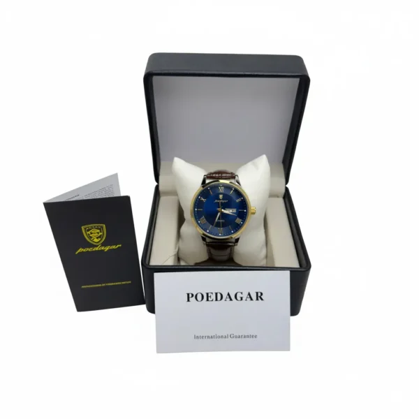 Poedagar 978 Original Men Watch Luminous Waterproof Leather