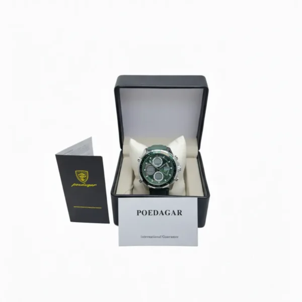 Poedagar Original Chronograph Men Watch Luxury Leather Quartz