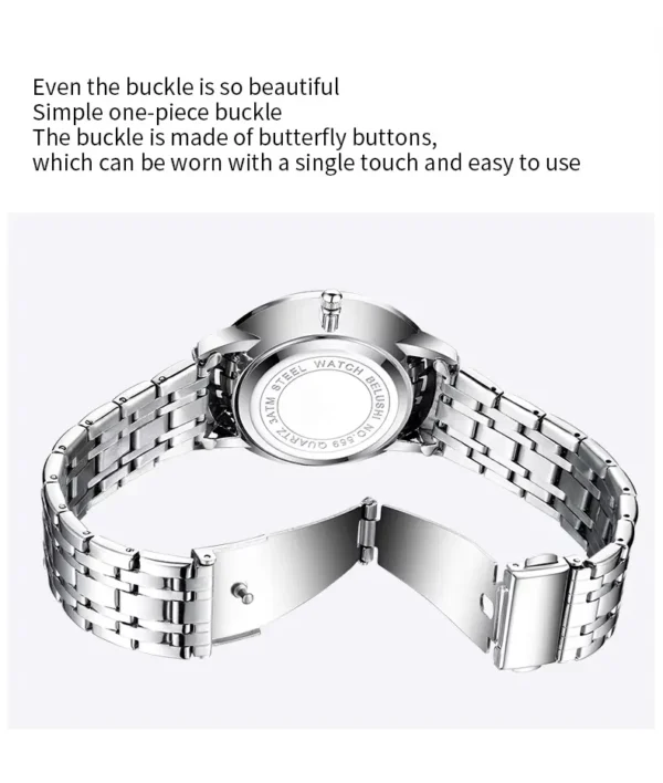 MSTIANQ MSQ49 Couple Quartz Watch Stainless Steel