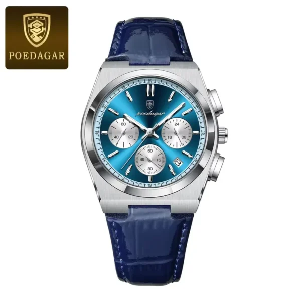 Poedagar Original Men Watch Waterproof Luminous Quartz Style