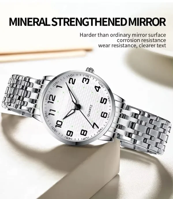 MSTIANQ MSQ49 Couple Quartz Watch Stainless Steel