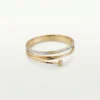 Luxury Multi-Layer Gold Plated Nail & Diamond Bangle
