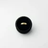 Gold Stainless Steel Adjustable Heart Enamel Ring