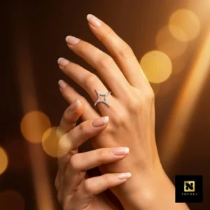 Geometric Star Adjustable Celestial Ring Silver