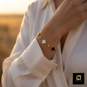 Four-leaf  Stainless Steel Chain Bracelet