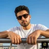 Korean Niche Polarized Sunglasses Demi Black