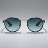 Retro Round UV400 Anti-Blue Light Shades green lens